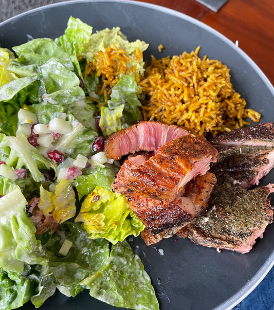 Grilled Mutton Chops with Loco Motive and Yoghurt Salad !!!!!